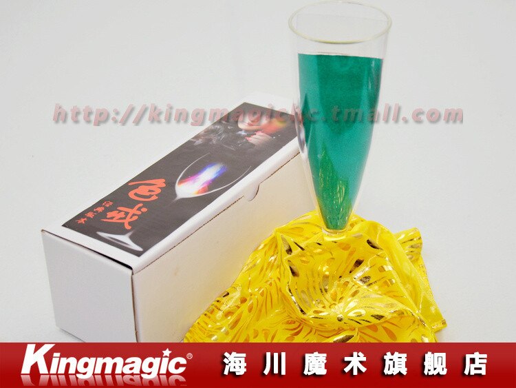 Glas kleur chameleon champagne acryl cup glas kleurverandering podium magic props magic speelgoed magic tricks