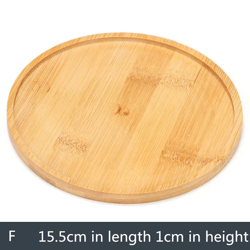 Soporte para maceta con 8 diseños, almohadilla para bonsái carnoso, bandeja de bambú, bandeja para maceta de madera, decoración para el hogar y la Oficina, soporte para macetas, 1 ud.: Naranja