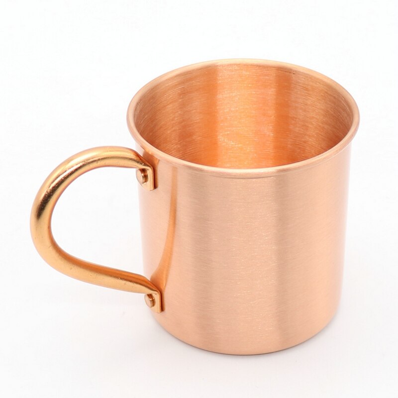 Taza de cobre puro con mango de estilo americano y europeo, vaso de cóctel de mula de Moscú, vaso de cobre puro, para restaurante, Bar, taza de bebida fría