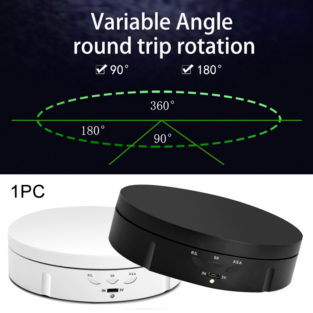 360 graders platespiller for fotografering roterende display stativ smykker holder butikk 3 hastigheter justerbar elektrisk videoopptak