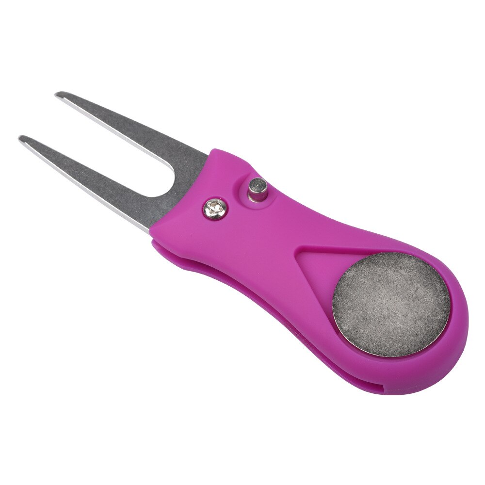 Sammenleggbar golflegging av grønt gaffelreparasjonsverktøy lette bærbare golfutstyr som 88: Lilla