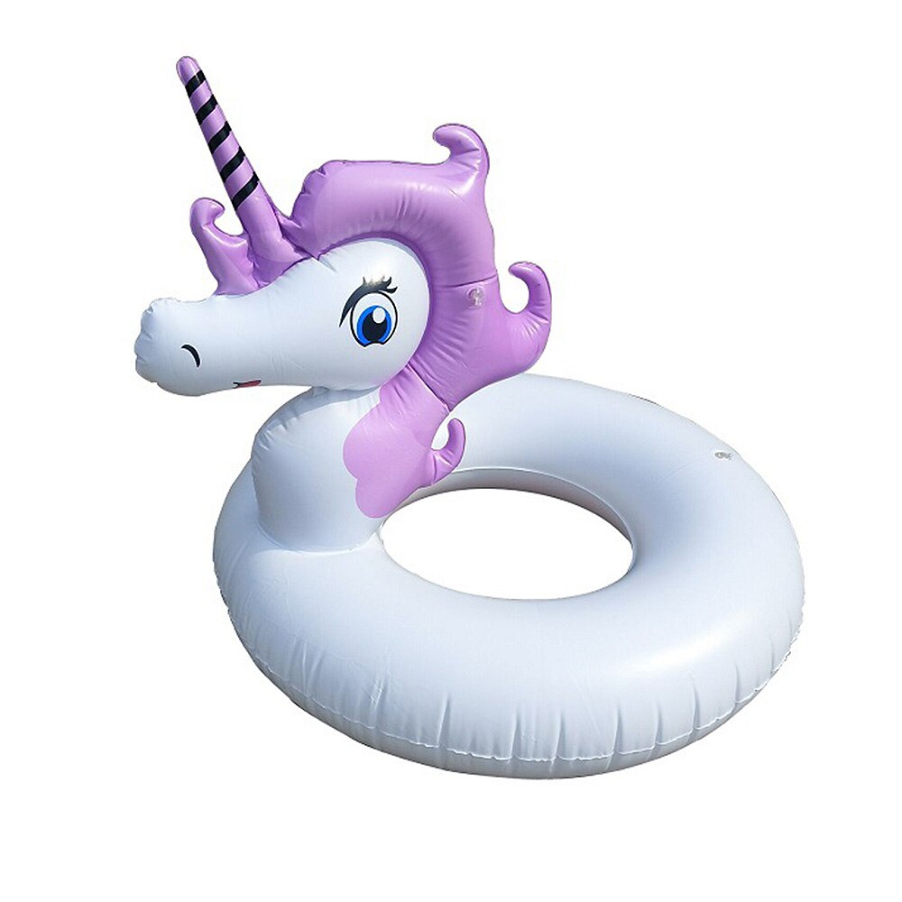 Kids Purple Swim Ring Inflatable Dragon Horse Pool Summer Seat Float Pool Cartoon Water Pool Toys Party Swimming Circle for Kids