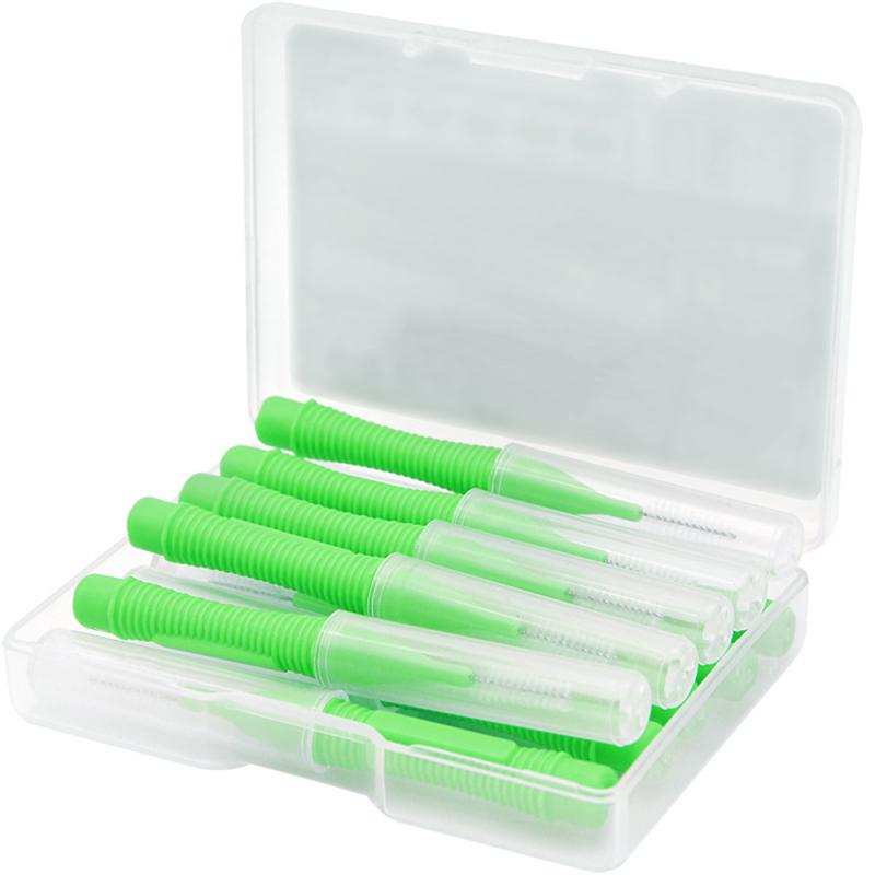 Mondverzorging Push-Pull Interdentale Borstels Orthodontische Draad Tandenborstel Geïmporteerd Kaliber 0.4-1.0Mm Gratis Shippingbox Borstels: Goud