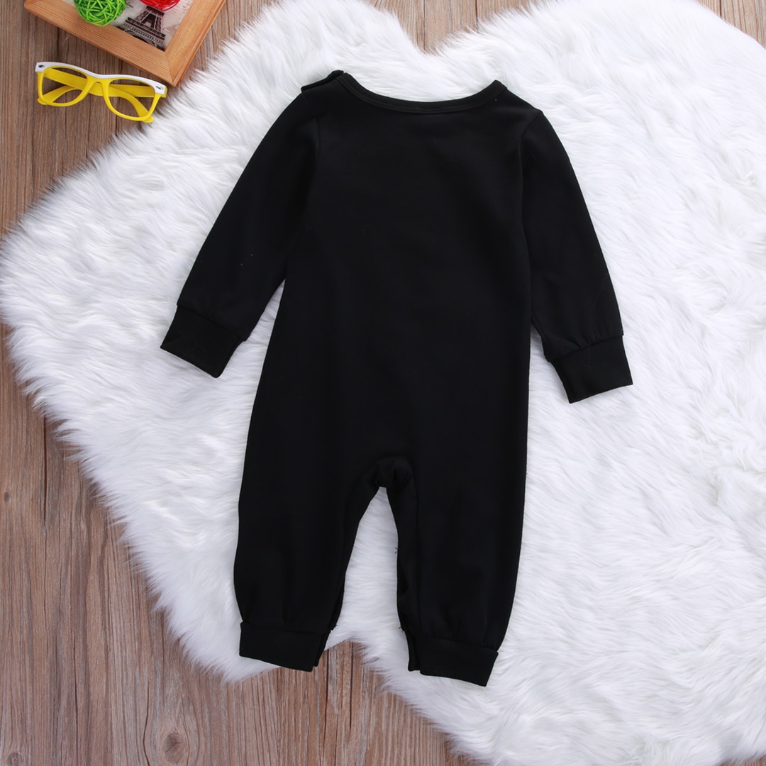 MILK Letter Newborn Kids Baby Boy Girl Long Sleeve Clothes Romper Jumpsuit Outfits