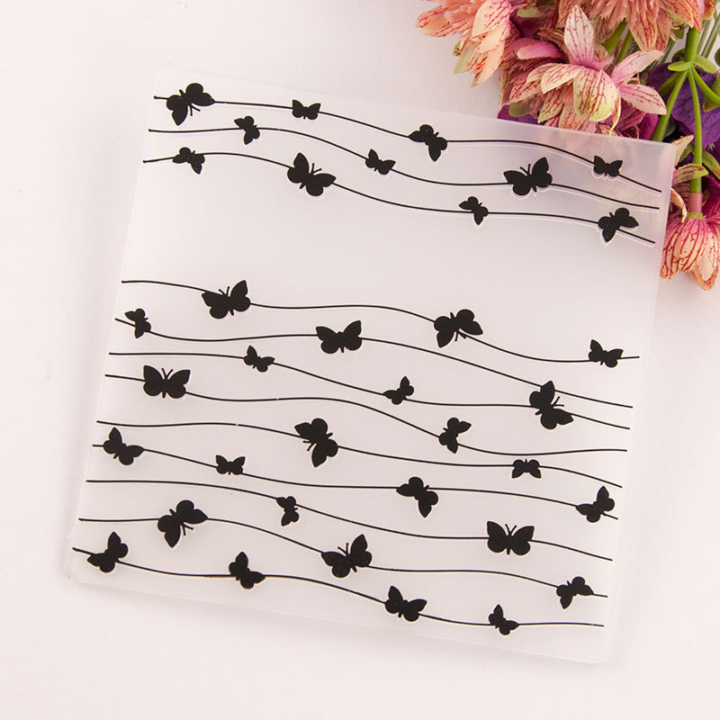 Plastic Template Craft Card Christmas for Making Paper Cards Photo Album Wedding Decoration Scrapbooking EM180 Butterfly