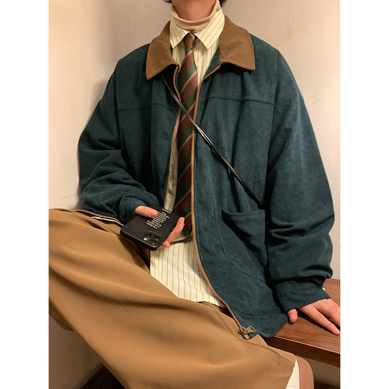 Chaqueta Bomber estilo americano Vintage 2025, cazadora para hombre, abrigos con cremallera, prendas de vestir holgadas de carga para otoño