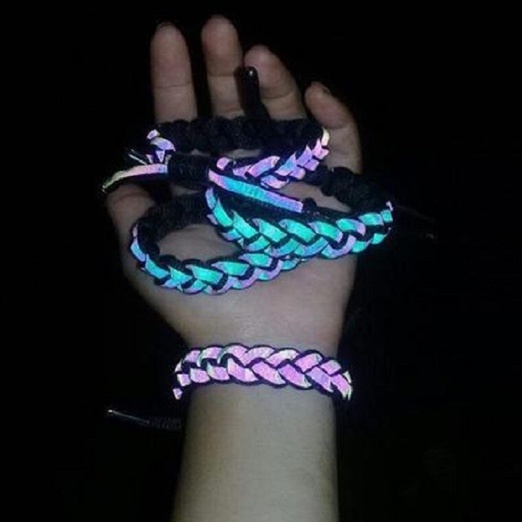 Beperkte Tijd Prijs! Paar Armband Reflecterende Armband Mannen Vrouwen Geweven Hand Strap Eenvoudige Ornament