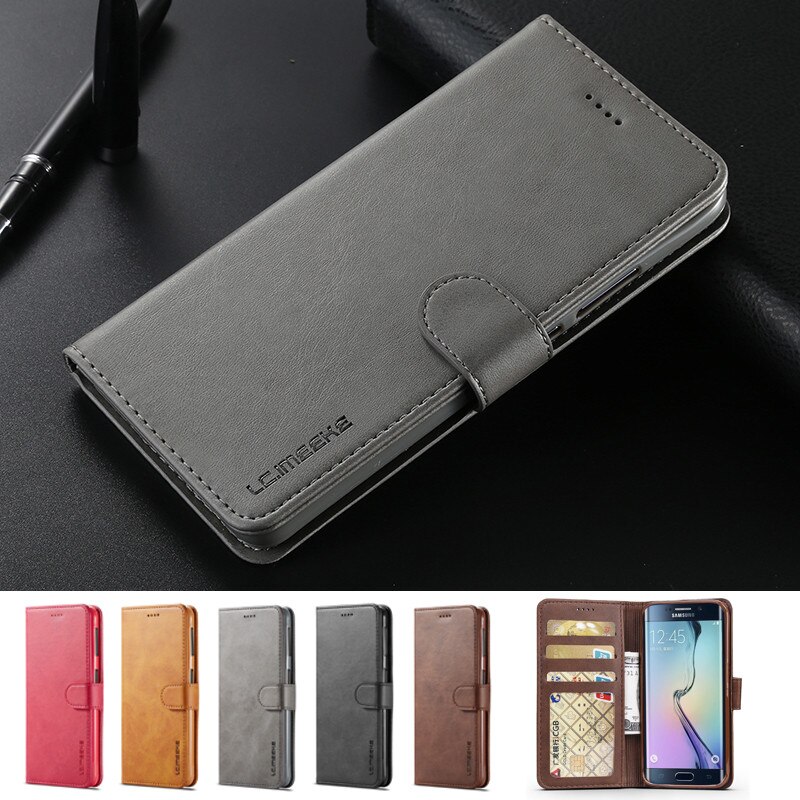 Case Voor Samsung Galaxy S6 Rand Geval Lederen Portemonnee Flip Cover Samsung Galaxy S6 Rand Telefoon Cover Voor Samsung S6 rand Coque