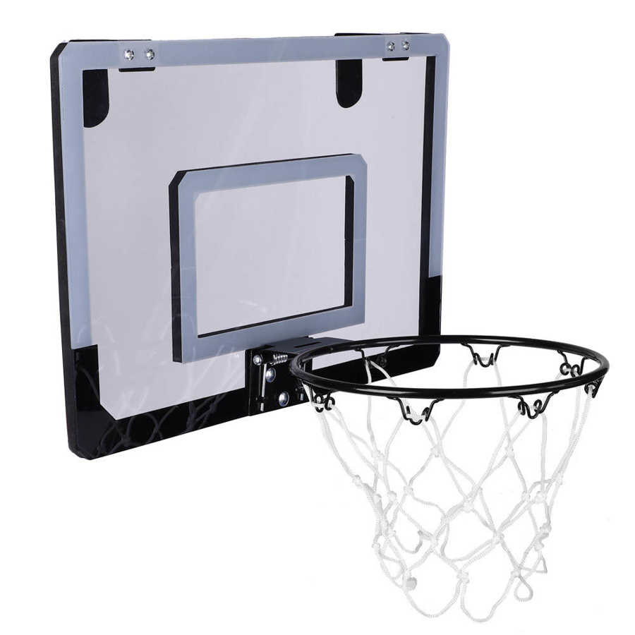 Basketball System Hoop Board Hoop Set Toy Set With Metal Rims Hanging Board With Basketball Balls And Air Pump For Indoor Home