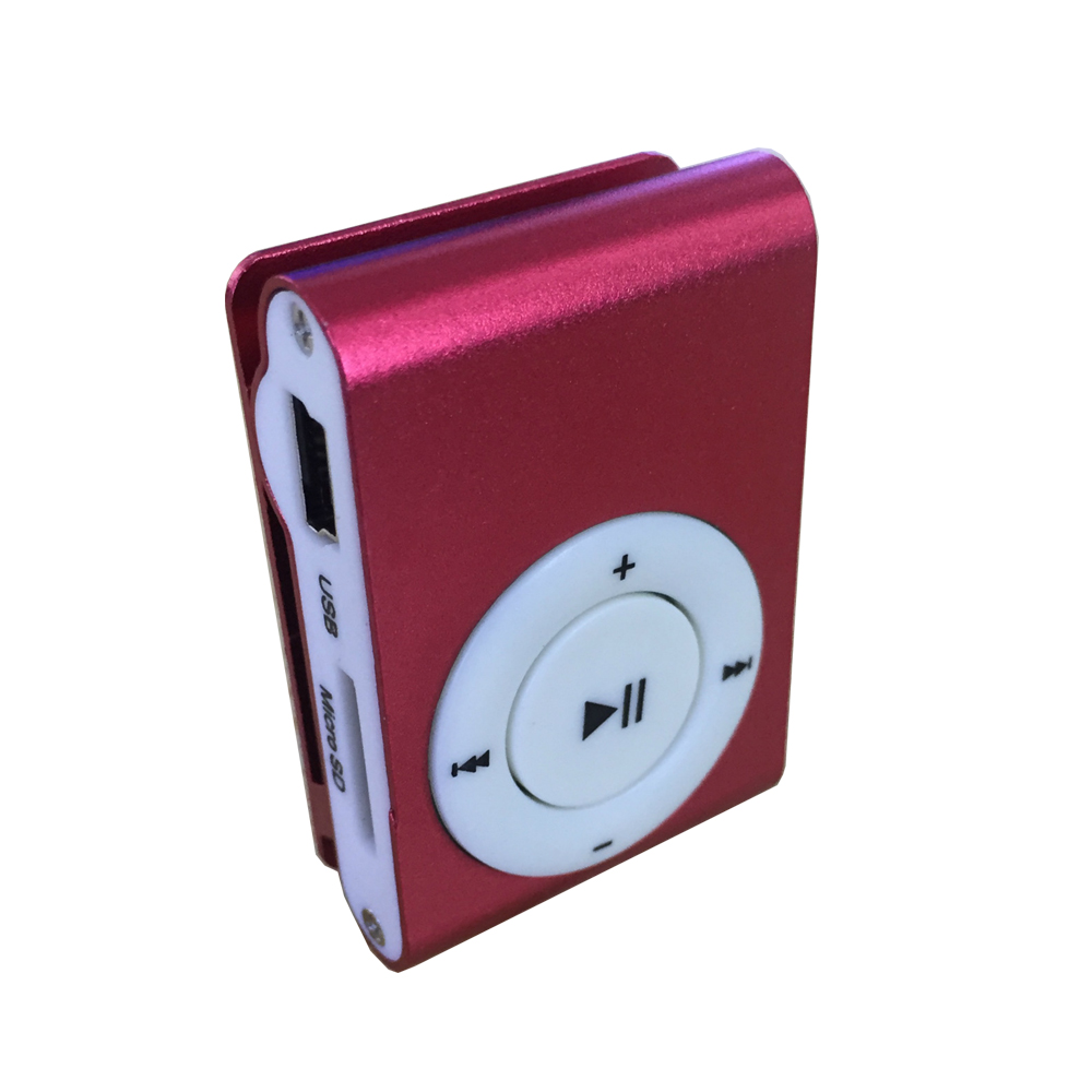 Clip Mp3 Speler Spiegel Walkman Sport Mp3 Waterdichte Mini Draagbare Lettore mp3 плеер reproductor mp3 lecteur mp3: Red