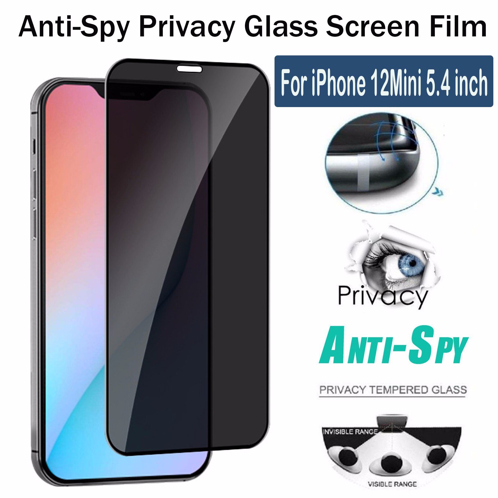 Privacy Anti-Zie Gehard Film Glas Protector Screen Voor Iphone 12/Mini/Pro/Max Mobiele Telefoon screen Film