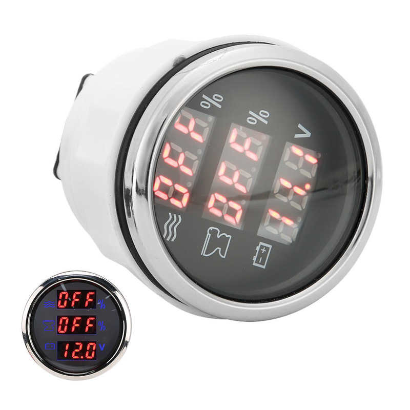 52MM/2in 3-In-1 Waterproof Digital Water Level Meter Sewage Gauge Voltage Meter Instrument 0-190Ω EU Standard