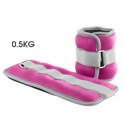 1 stk ben ankel vægte stropper håndled vægt styrke træning træning fitness udstyr sand tasker ankel støtte sport: 0.5kg 1 stk pink