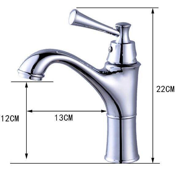 Antieke Bronzen Kranen Badrandcombinaties Warm en Koud Water Mengkraan Bad Antieke Kraan Messing Sink Water Kraan ELF1306: Chrome