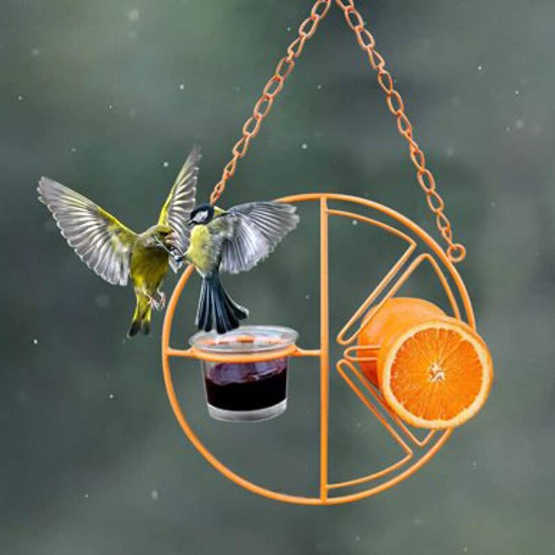 Hummingbird Feeder Outdoor Garden Metal Hanging Hummingbird Feeder Fruit Berry Bird Feeder Garden Yard Decorative ANDF88