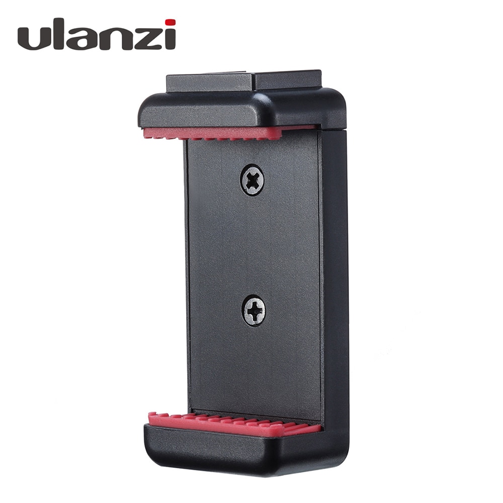 Ulanzi ST-07 Verstelbare Telefoon Houder Vlog Telefoon Clip Met 1/4 Inch Schroef Gat Uitbreiding Koude Schoen Voor 5.6-8.3cm Breedte Smartphone