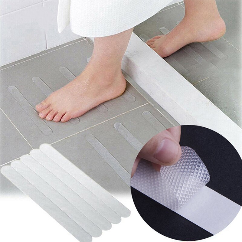3/6/12PCs Anti-Slip Strips Shower Stickers Bath Safety Strips Bathtubs Showers Stairs Floors Transparent Non Slip Strip Stickers