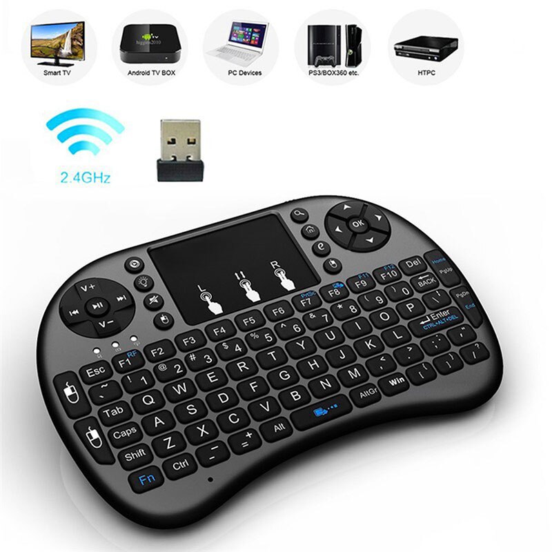 3 Colour I8 Mini Wireless Keyboard 2.4Ghz English Russian Hebrew Version i8 Air Mouse with Touchpad Remote Control Android TVBox