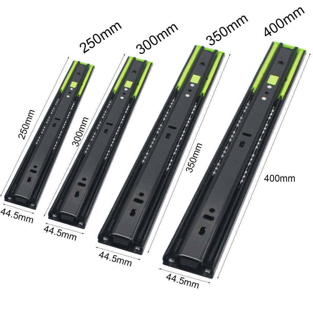 25-40cm Heavy-duty Drawer Rail Runner Noiseless Full Extension 3 Folds Soft Closing Ball Bearing Drawer Slide Runner for Cabinet