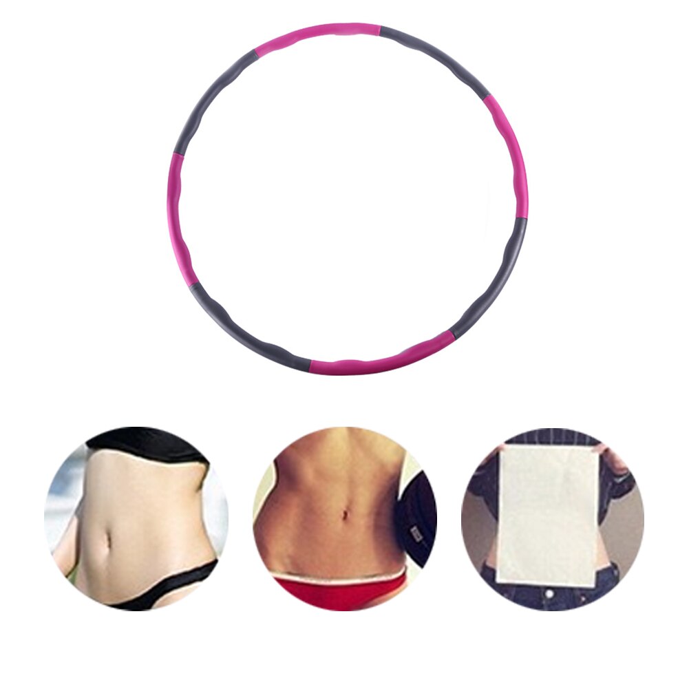 8 Knots Fitness Hoop Removable PE Hoop Yoga Waist Sport Weighted Hoops Exercise Slimming Massage Loop Fitness Circle Indoor Gym