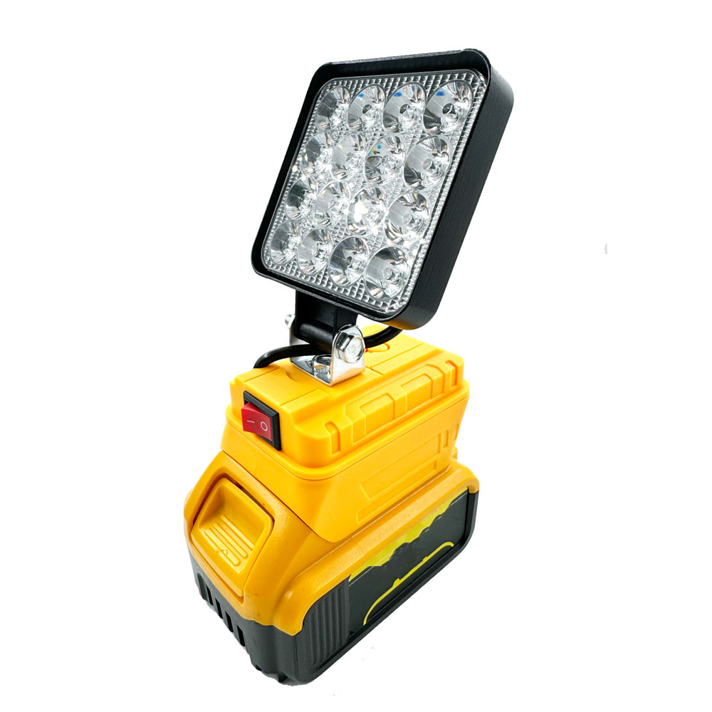 Lámpara inalámbrica para exteriores, luz LED de trabajo portátil de 3 pulgadas para Dewalt, linterna con batería de 14,4 V-20V, lámpara de Camping, iluminación de emergencia