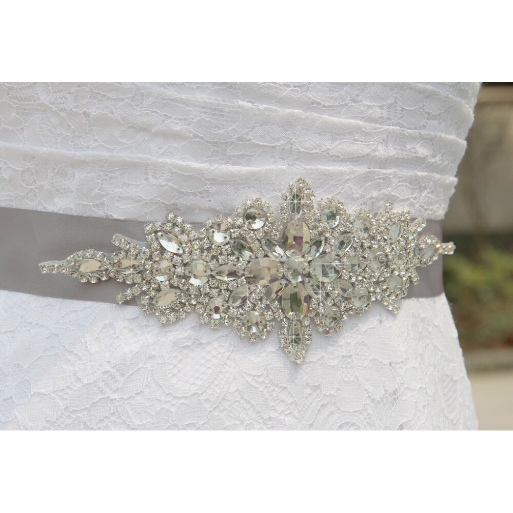 Kristall Hochzeit Satin- Gürtel Strass Tschechische Steine Braut Braut Gürtel Schärpen Hochzeit Zubehör Abend Kleid Gürtel Schärpen