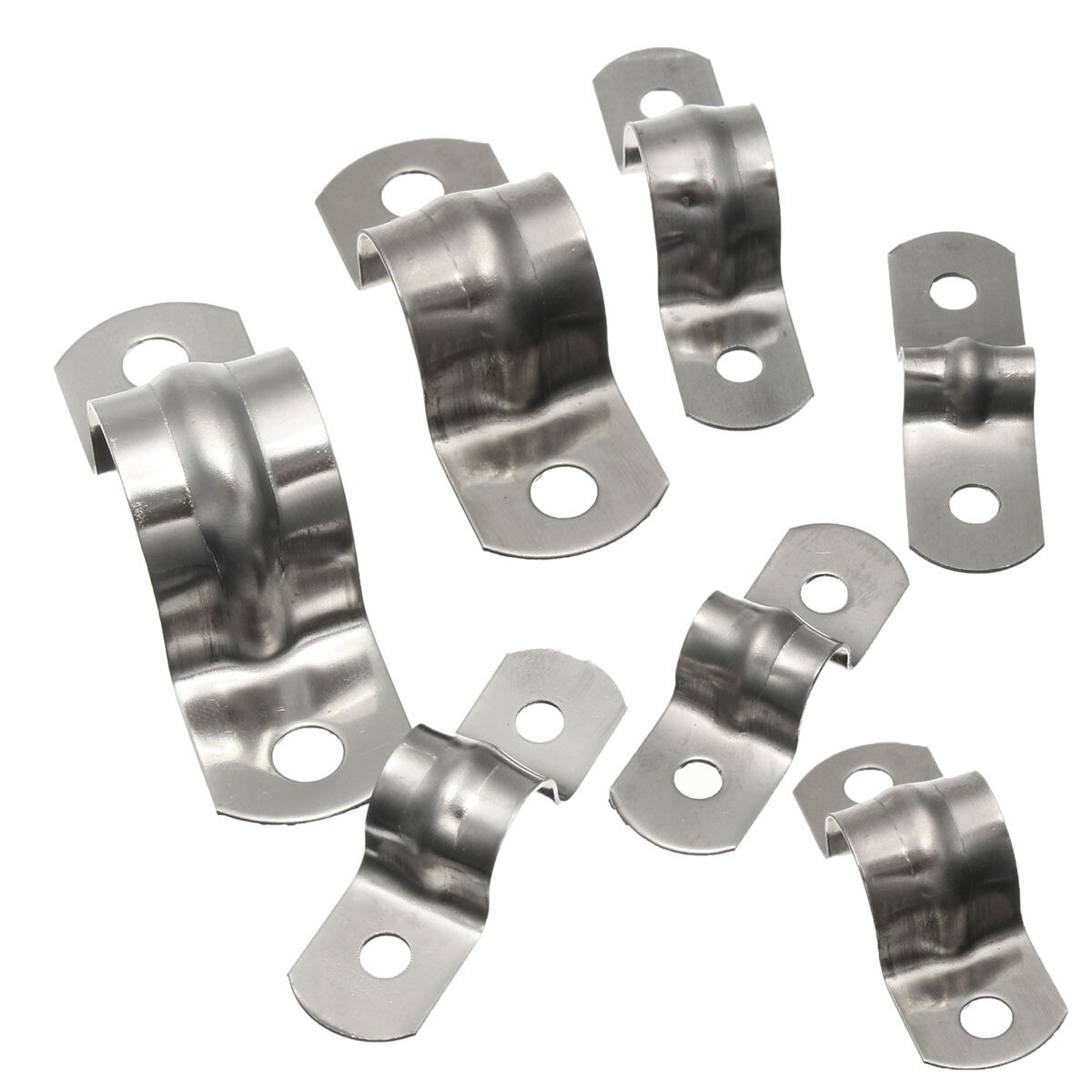 10 Pcs Stainless Steel Plumbing Tube Saddle Pipe Clips Bracket M5/M8/M10/M12/M14/M16/M20 All Sizes Clamp