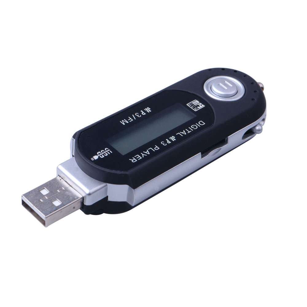 Mini MP3 Player USB 2.0 Small Flash Drive LCD Music Player With 4GB SD Card 3.5mm Audio Jack FM Ridio