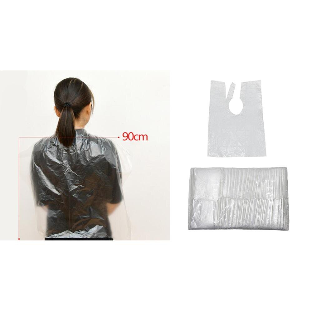 100pcs Waterproof Disposable Hair Cutting Capes Gowns Barber Gown Apron Salon Barber Shop Hair Cut Protection Capes 60x80cm