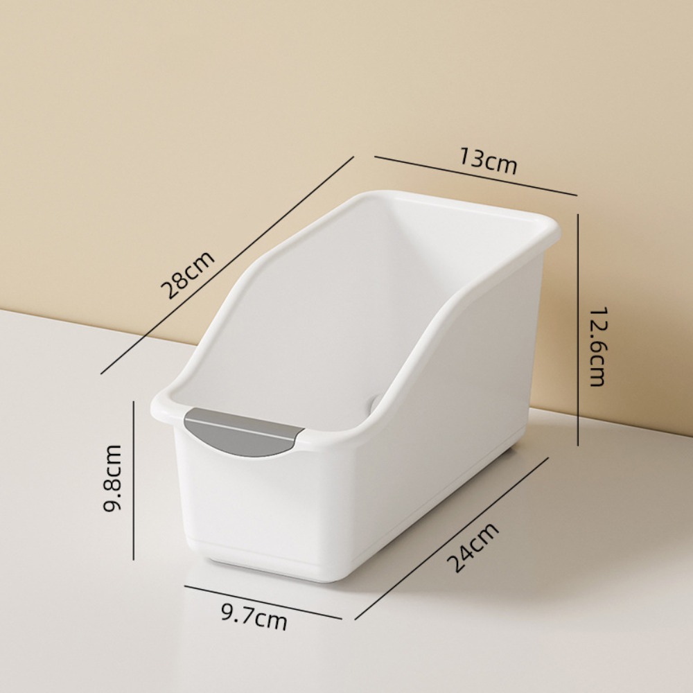 Plast oppbevaringsboks skuffstil multifunksjonell snacks krydderkurv med bunntrinse diverse sorteringskurv: Svart