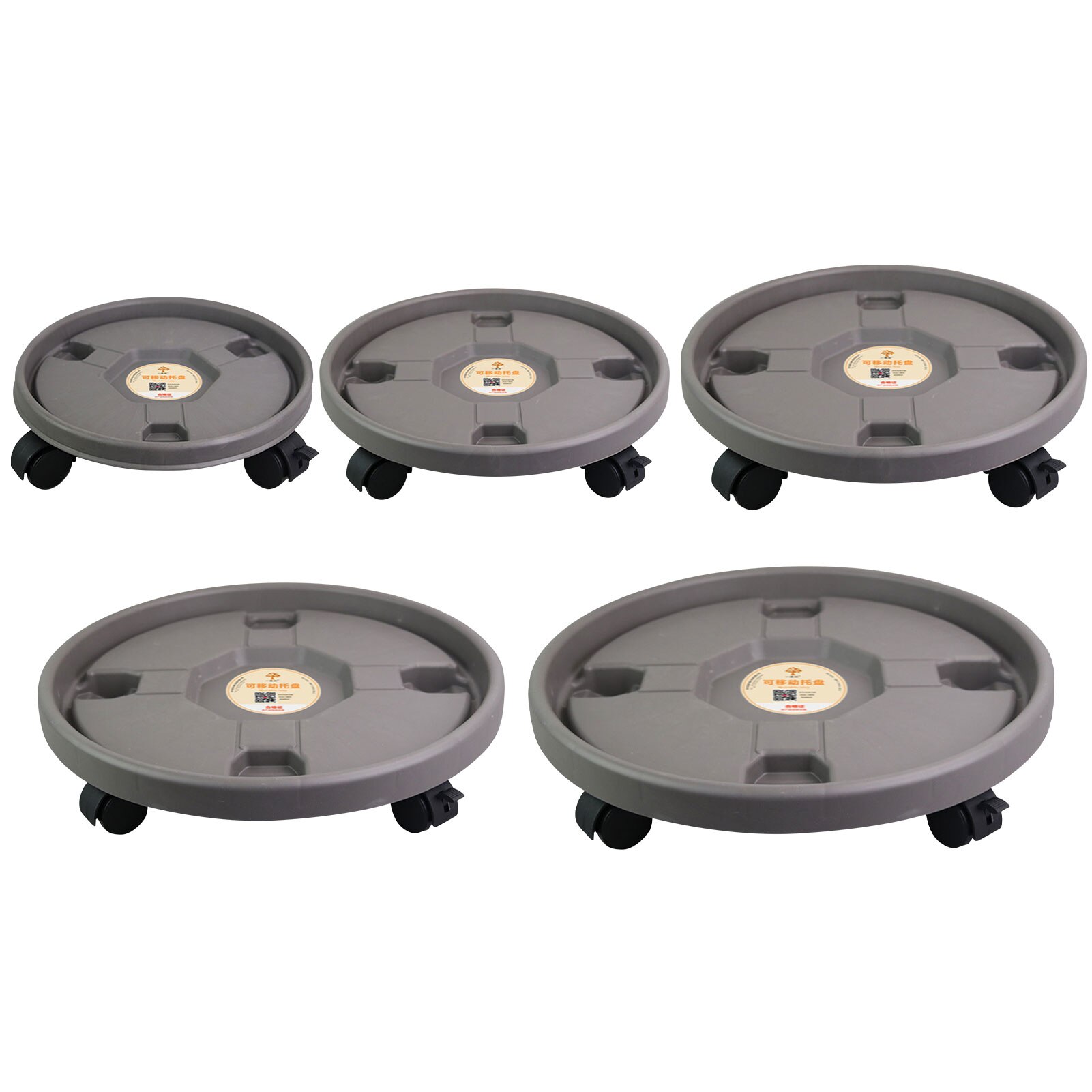 Round Flower Plant Pot Tray 4 Wheels Heavy Planter Flowers Pot Mover Trolley Plate Stand Holder Flower Pot Mover Garden Tools