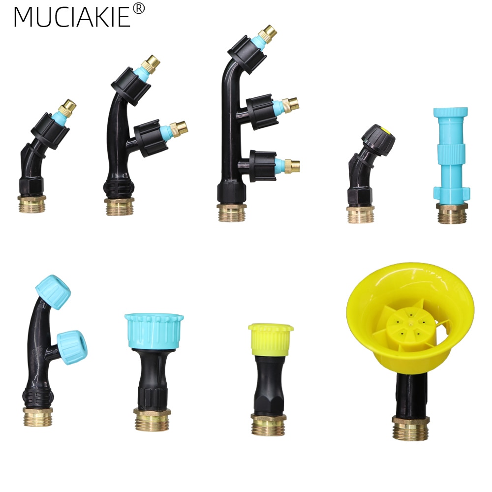 Agricultural Sprayer Nozzles Brass Atomizing Sprinklers Single Double Triple Heads Gardens Lawns Irrigation Spraying Accessories