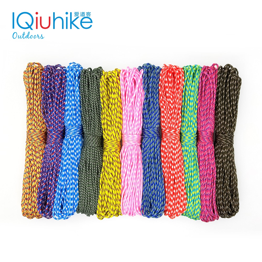 100 kolorów Paracord 2mm 25FT 50FT 100FT liny 1 Strand Paracorde na świeżym powietrzu sprzęt do survivalu bielizny DIY bransoletka hurtownia