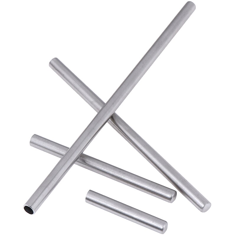 304 Stainless Steel Capillary Tube 8mm OD 7mm ID 50mm/80mm/100mm/200mm Length Silver For Hardware Accessories