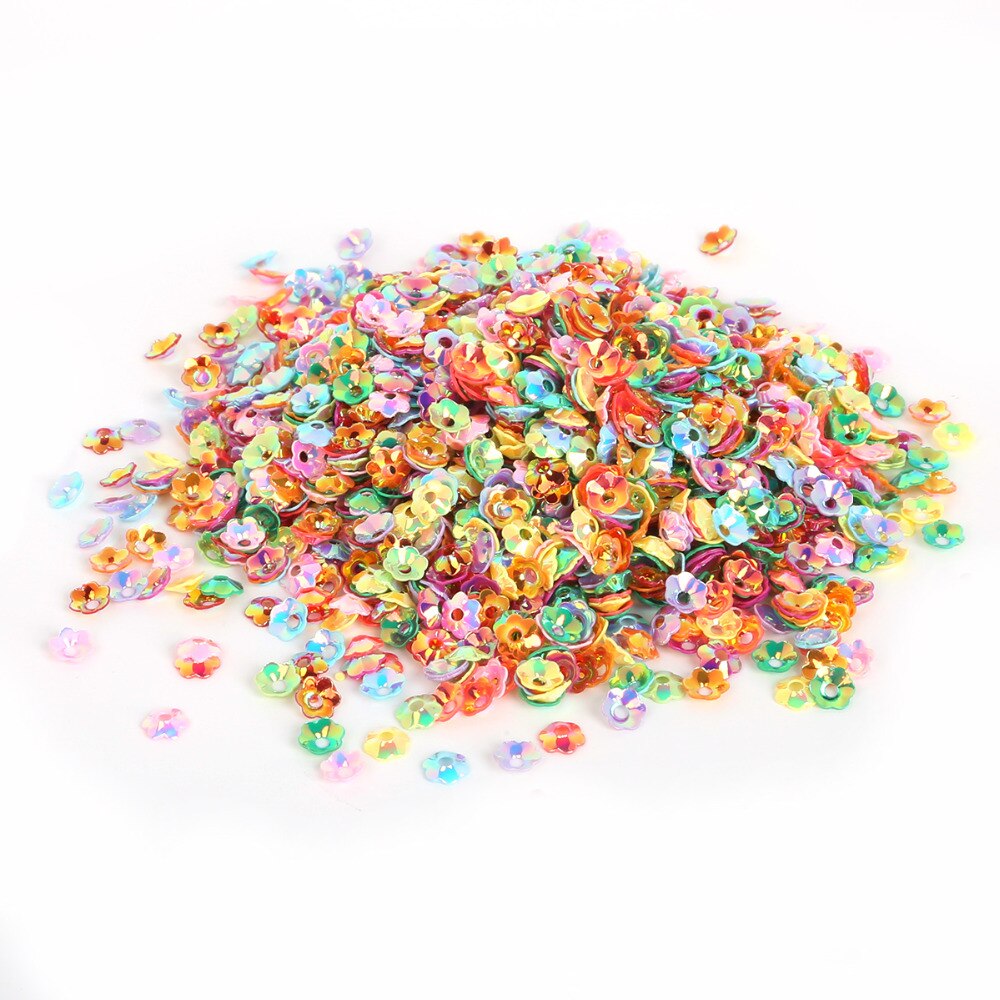 20g/- pack met 4/6/8/10mm bloemenpailletten voor knutselen, handwerken en naaien, decoratie, pvc-pailletten, fittingen, doe-het-zelfkledingaccessoires