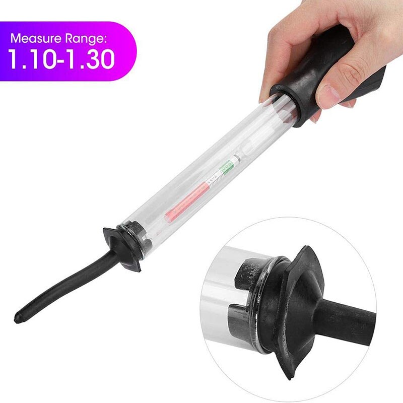 Hidrómetro de batería de electrolito para coche, Medidor de densidad electrohidráulico de dectección rápida, herramienta de ácido de prueba