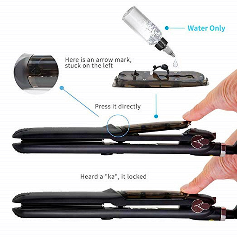 Flat Iron Steam Hair Straightener with Argan Oil Infusion Steam Hair Flat Iron Ceramic Vapor Fast Heating Iron