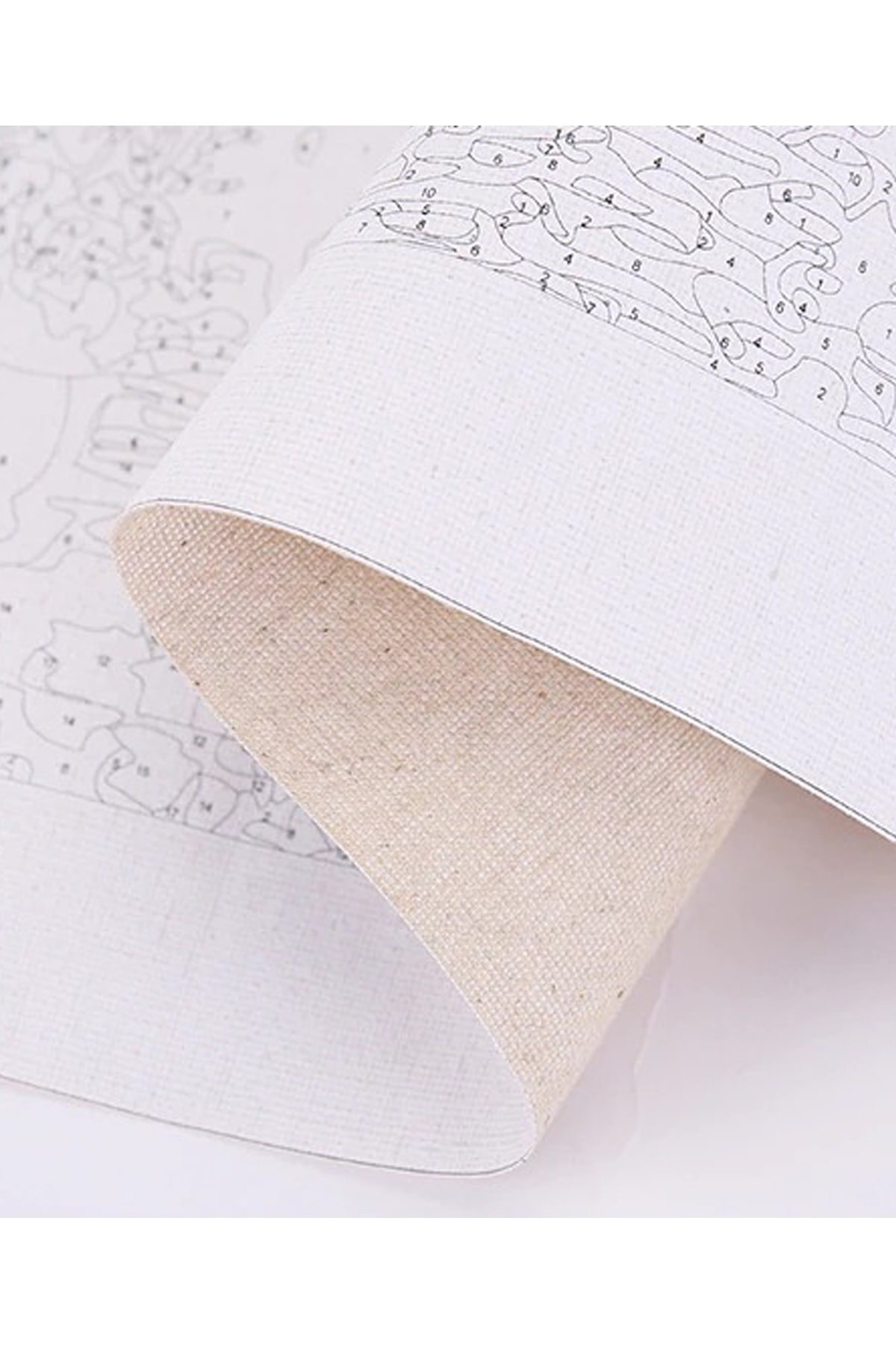 Painting by Numbers Table Set 45x55 Cm Canvas Brush Paint Included