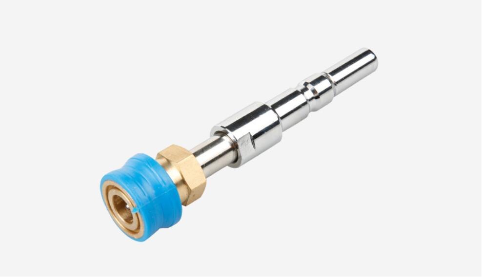 Konverterstik til karcher, bosch, lavor, black decker, nilfisk kew alto fitting  to 1/4 quick release sokkel: Sølv