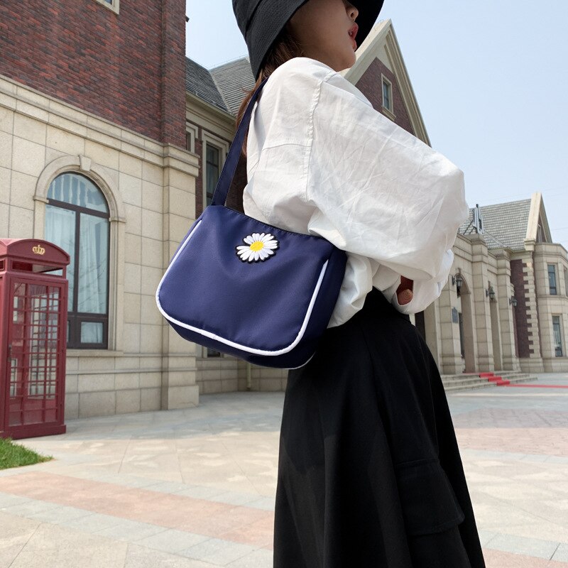 Canvas Kleine Tas Van Vrouwen Om Van Golf Van Zuid-korea Wilde Nylon Borduurwerk Schouder