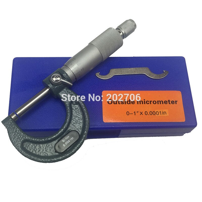 Micrómetro de precisión prémium, 0-1 ", 0,0001, herramienta de mecanizado, medidor de micrómetro exterior