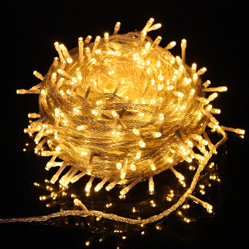 50M/400 LED Fee LED Schnur Licht Girlande draussen Wasserdicht Schnur für Weihnachten Weihnachten Hochzeit Licht Dekoration: warmwhite / 52M 400LED