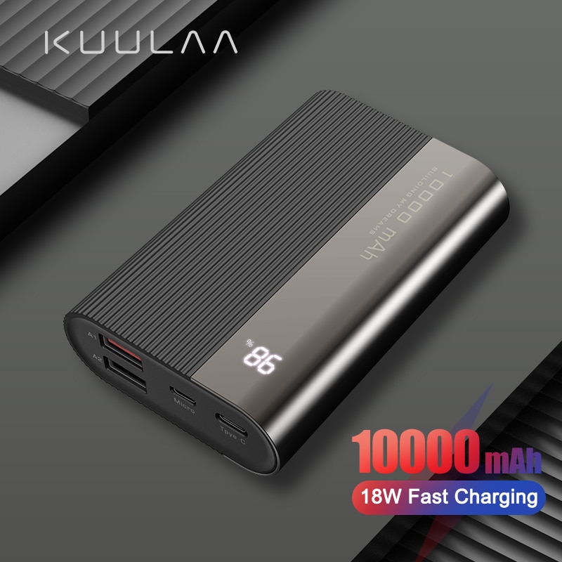 Kuulaa Power Bank 10000 Mah Qc Pd 3.0 Poverbank Snelle Opladen Powerbank 10000 Mah Usb Mini Externe Batterij Oplader Voor xiaomi