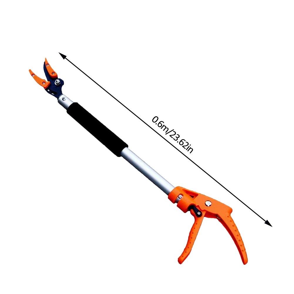 0.6-1M Tree Pruner Extra Long Telescopic Pruning Hold Bypass Pruner Max Cutting 1/2Inch Fruit Picker Tree Cutter Garden Tools: 0.6m
