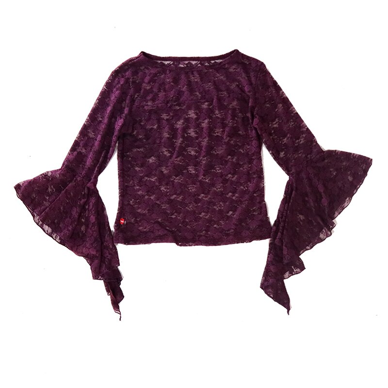 Hauts de danse Flamenco en dentelle, Blouse carrée/latine pour femmes/filles, pratique espagnol HHH02
