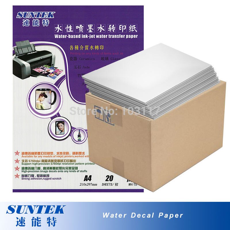 (10pcs/lot) A3 Inkjet Water Slide Decal Paper Craft Transfer - White Background