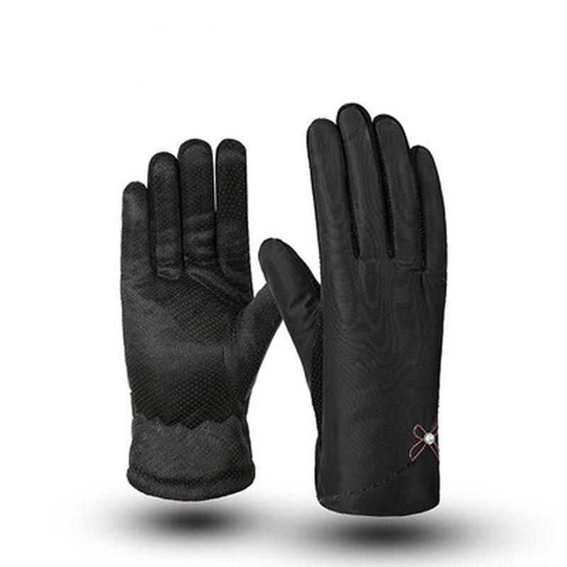 Antislip ski-add pluche zwarte handschoenen grote handschoenen herfst winter warme motorrijden heren handschoenen: K-st-g