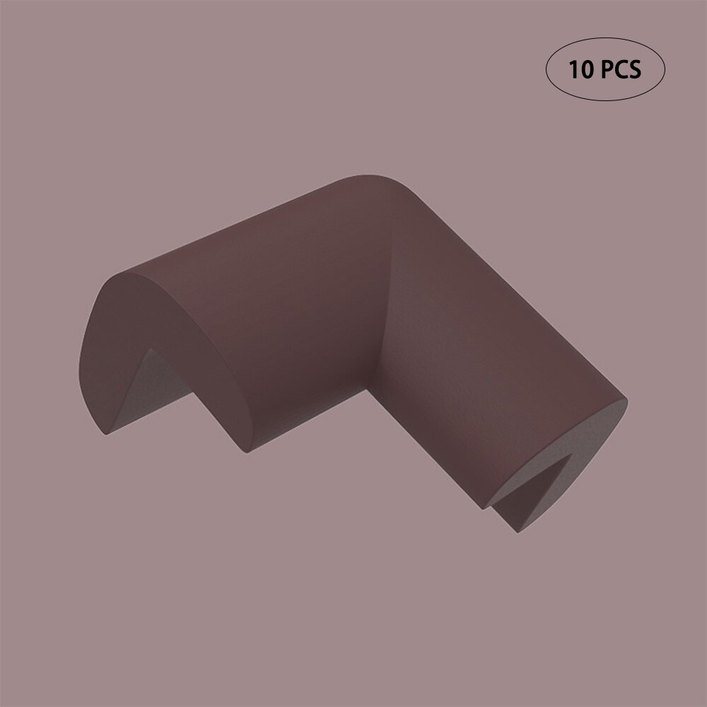 10 Uds. Muebles protectores de seguridad para bebés protección de esquinas protección de seguridad para niños protección de la esquina de la Mesa tira esquinas de borde suave para niños: brown