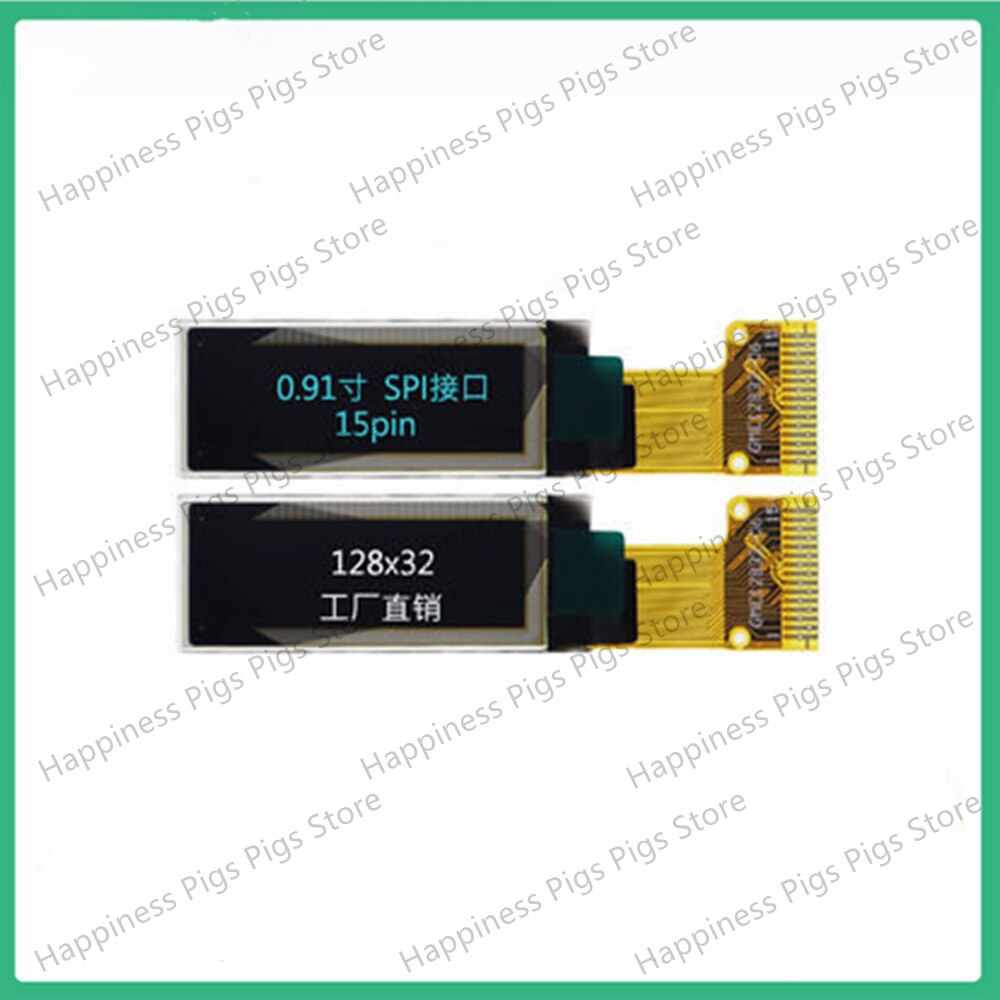 0.91 Inch Oled Screen 128×32 Display 15pinOLED Screen Spi Communication High-definition High-brightness Wide Viewing Angle