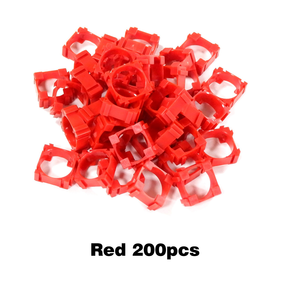 18650 battery holder bracket Cylindrical battery holder 18650 li-ion cell holder Safety anti vibration 18650 plastic case box: Red
